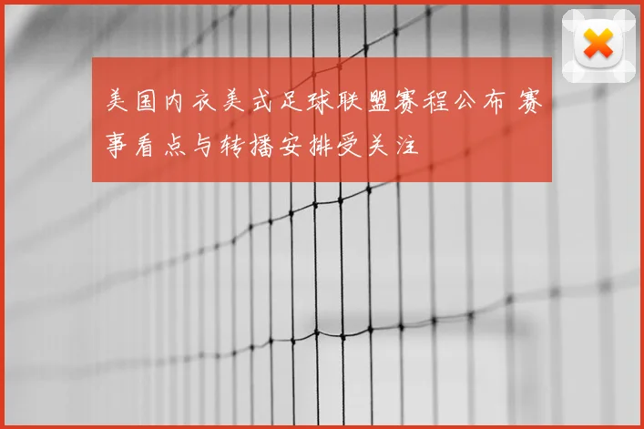 美国内衣美式足球联盟赛程公布 赛事看点与转播安排受关注